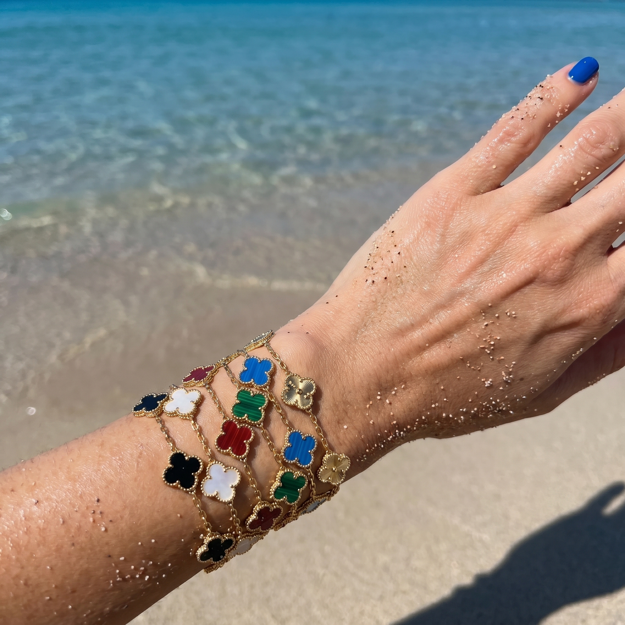 Pack de six bracelets Trèfle