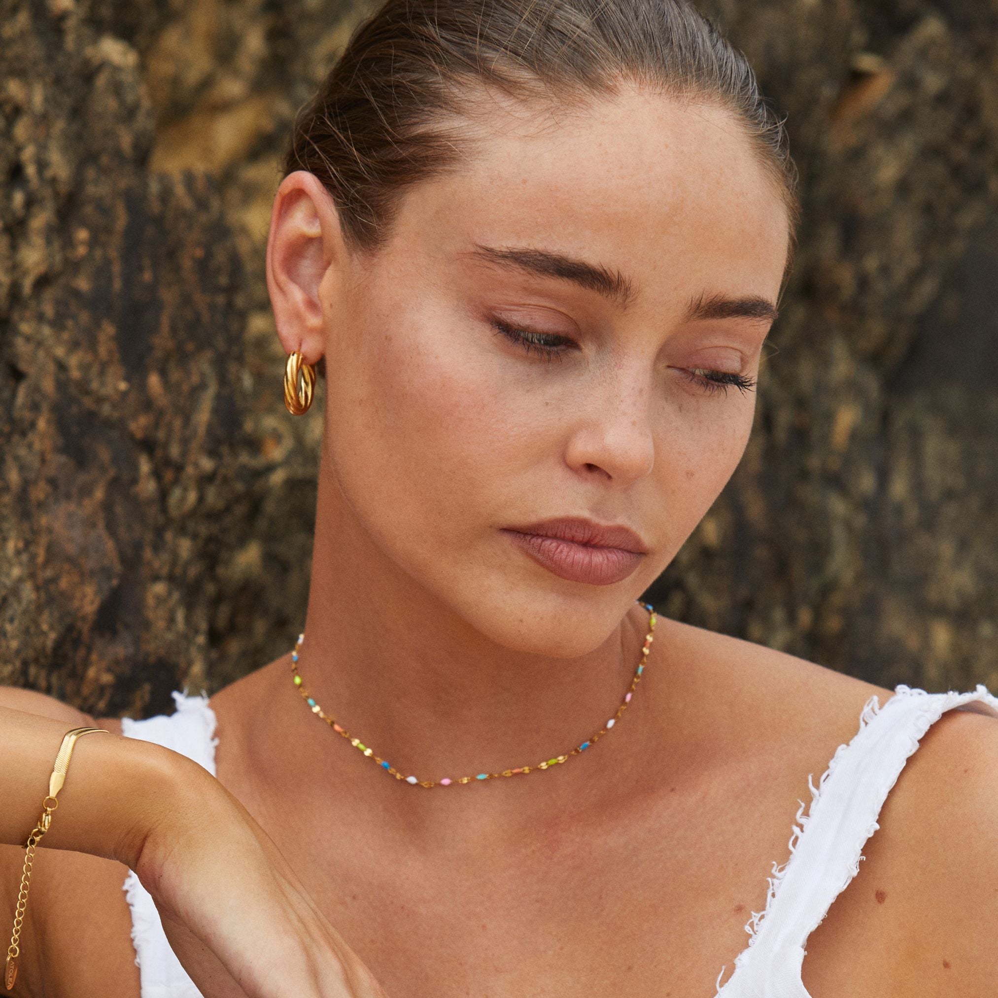 Choker Dainty Arc-en-ciel