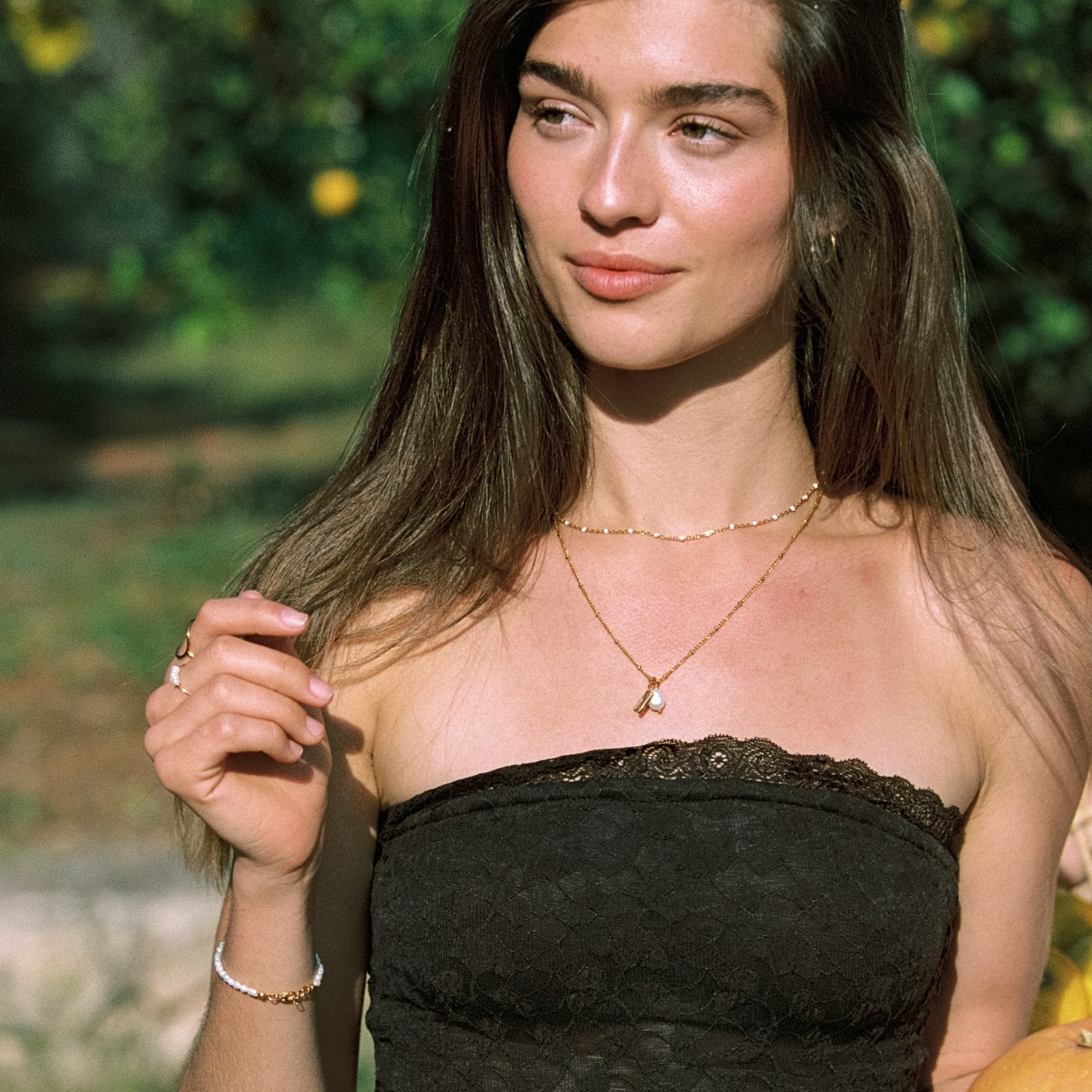 Collier avec initiales et perles