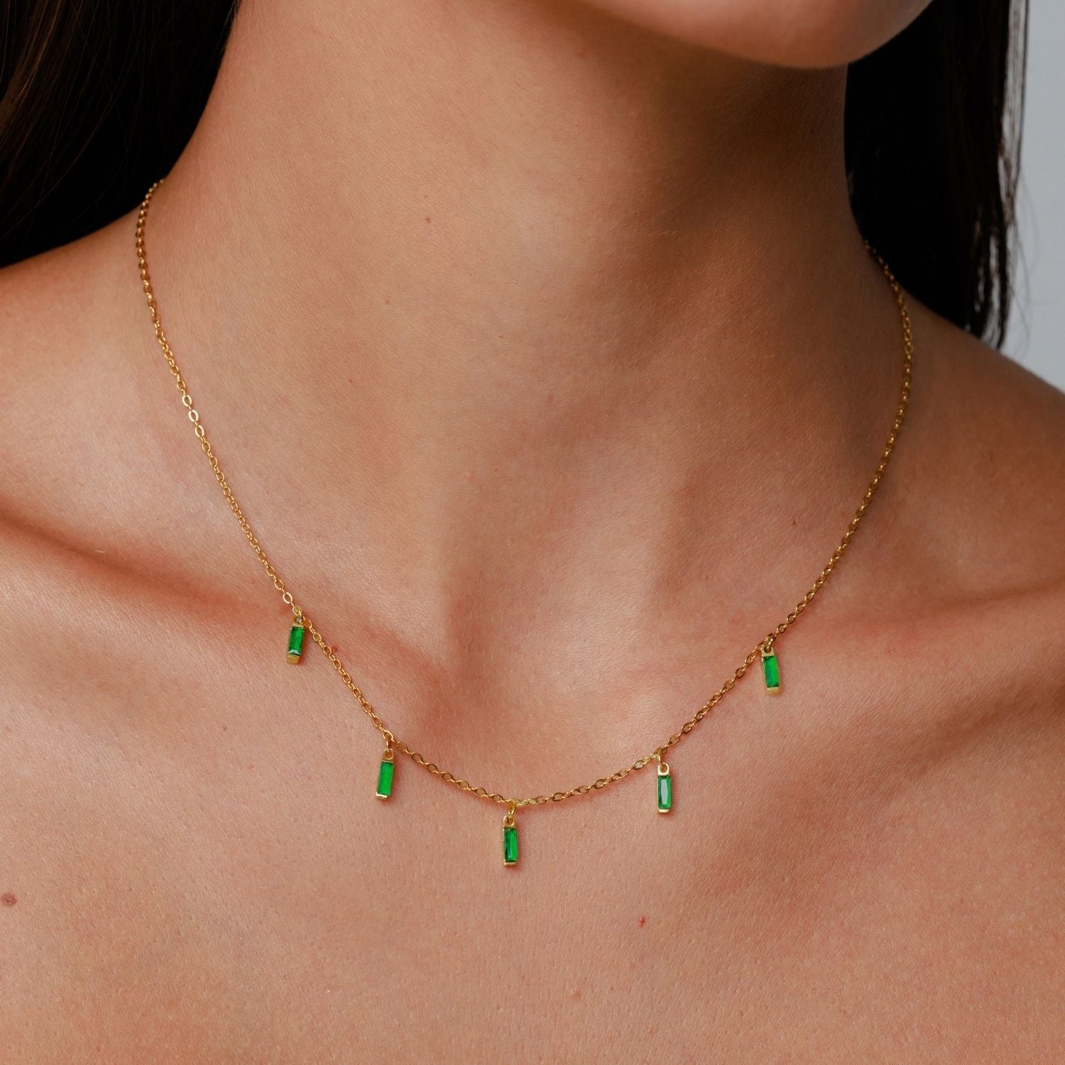 Choker Pluie d'Émeraudes