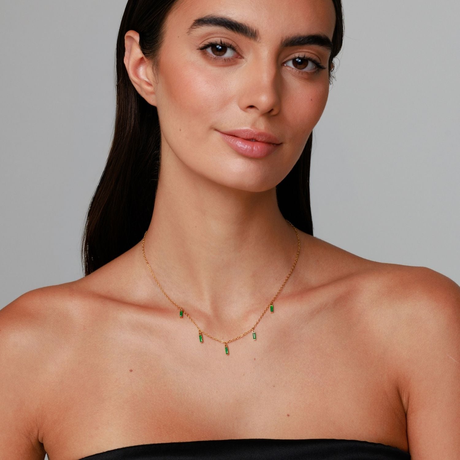 Choker Pluie d'Émeraudes