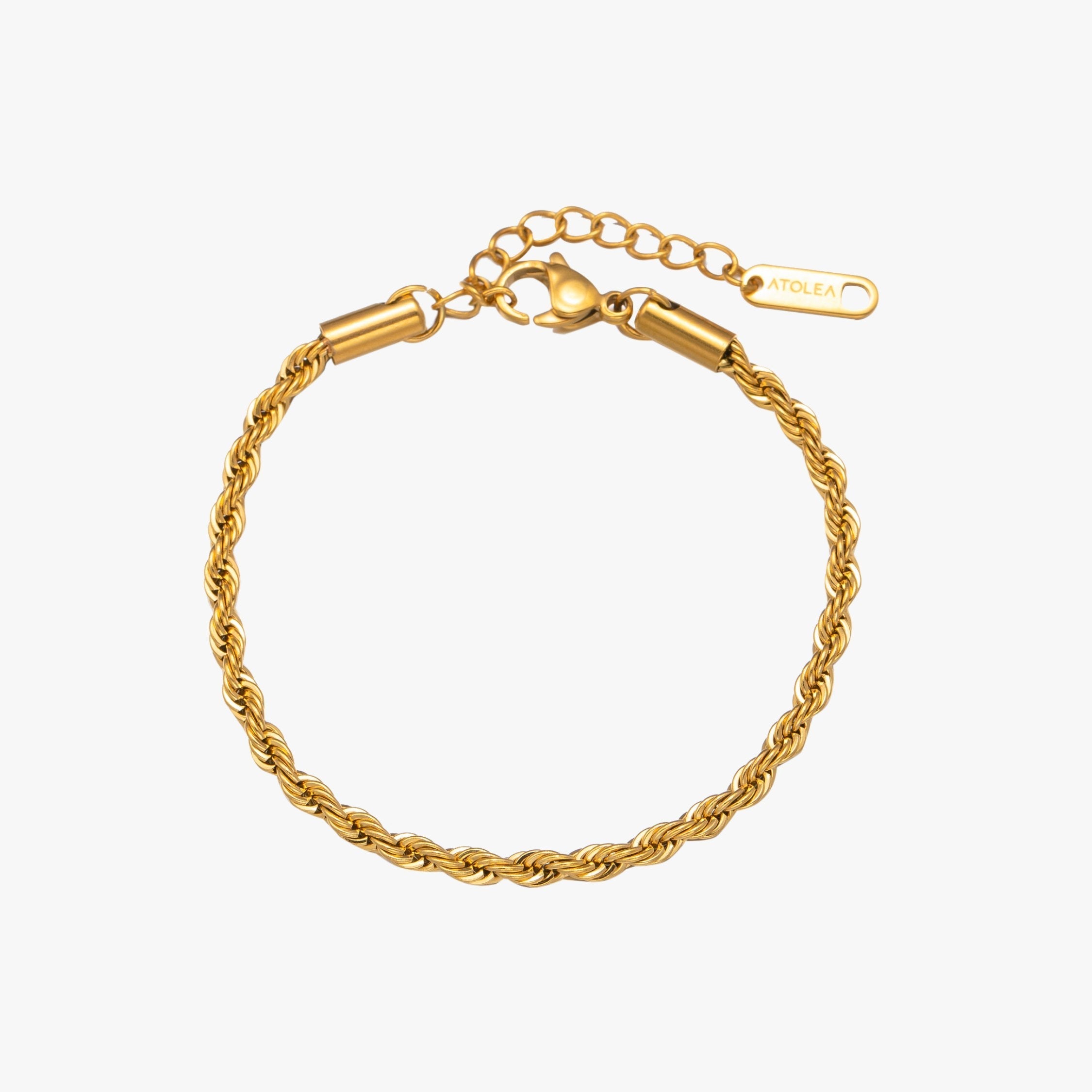"Calvi" Bracelet de cheville en chaîne de corde