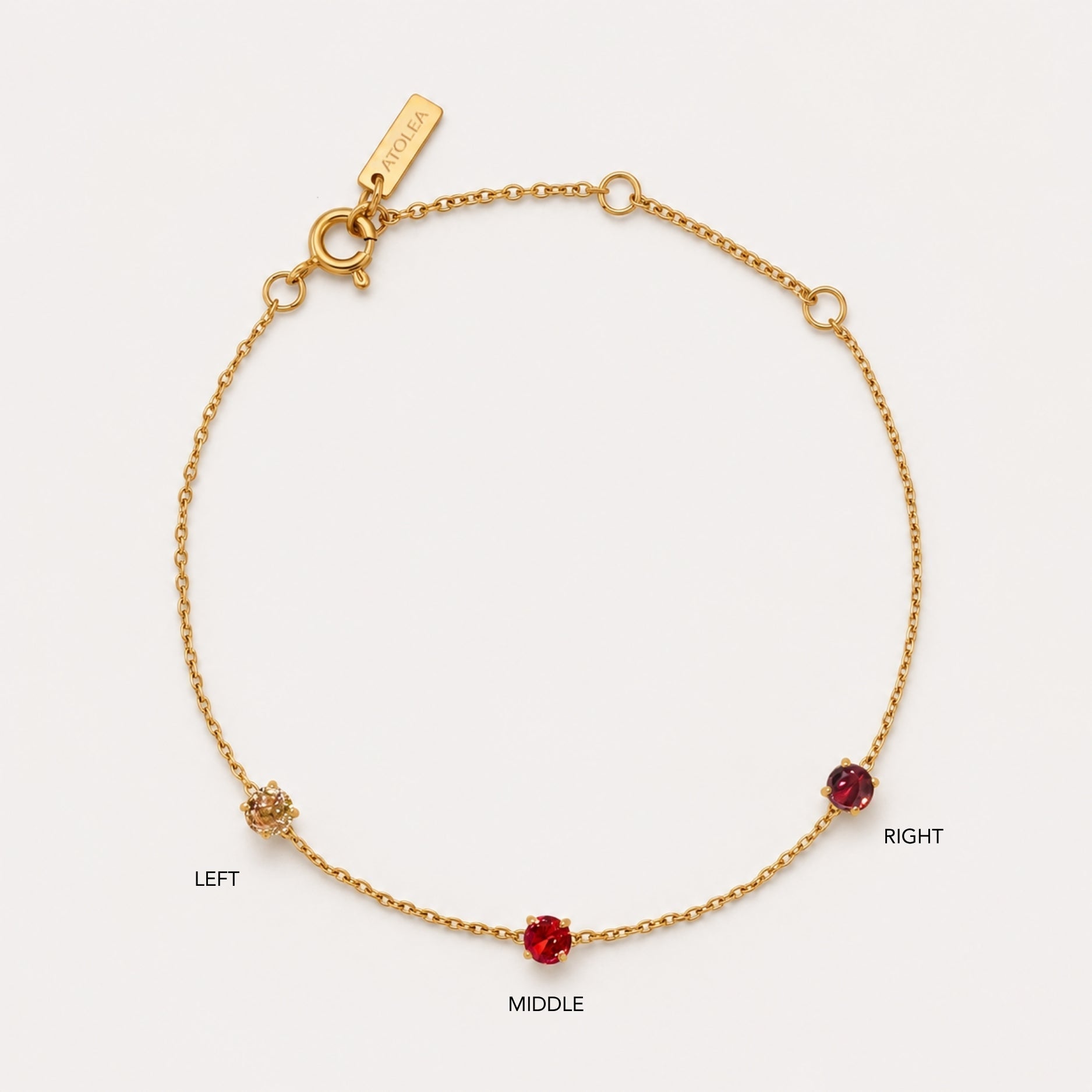 Bracelet en pierre de naissance personnalisable