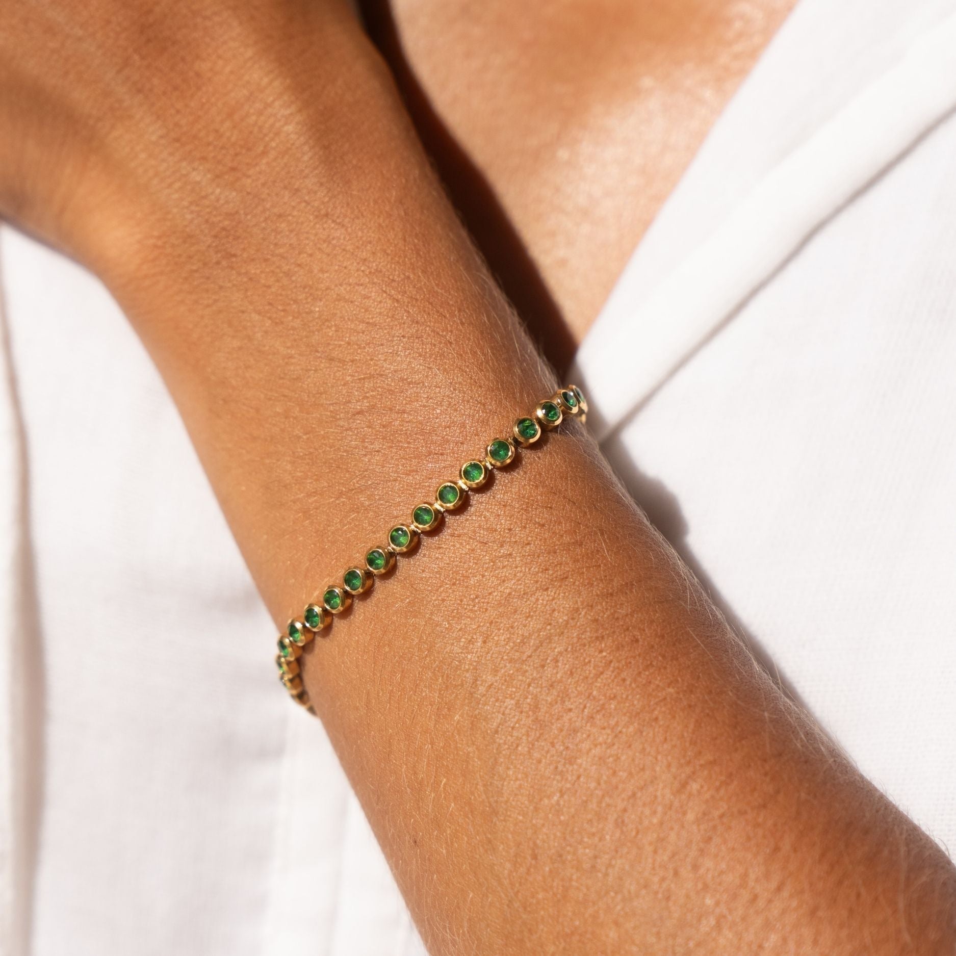 Bracelet de tennis vert