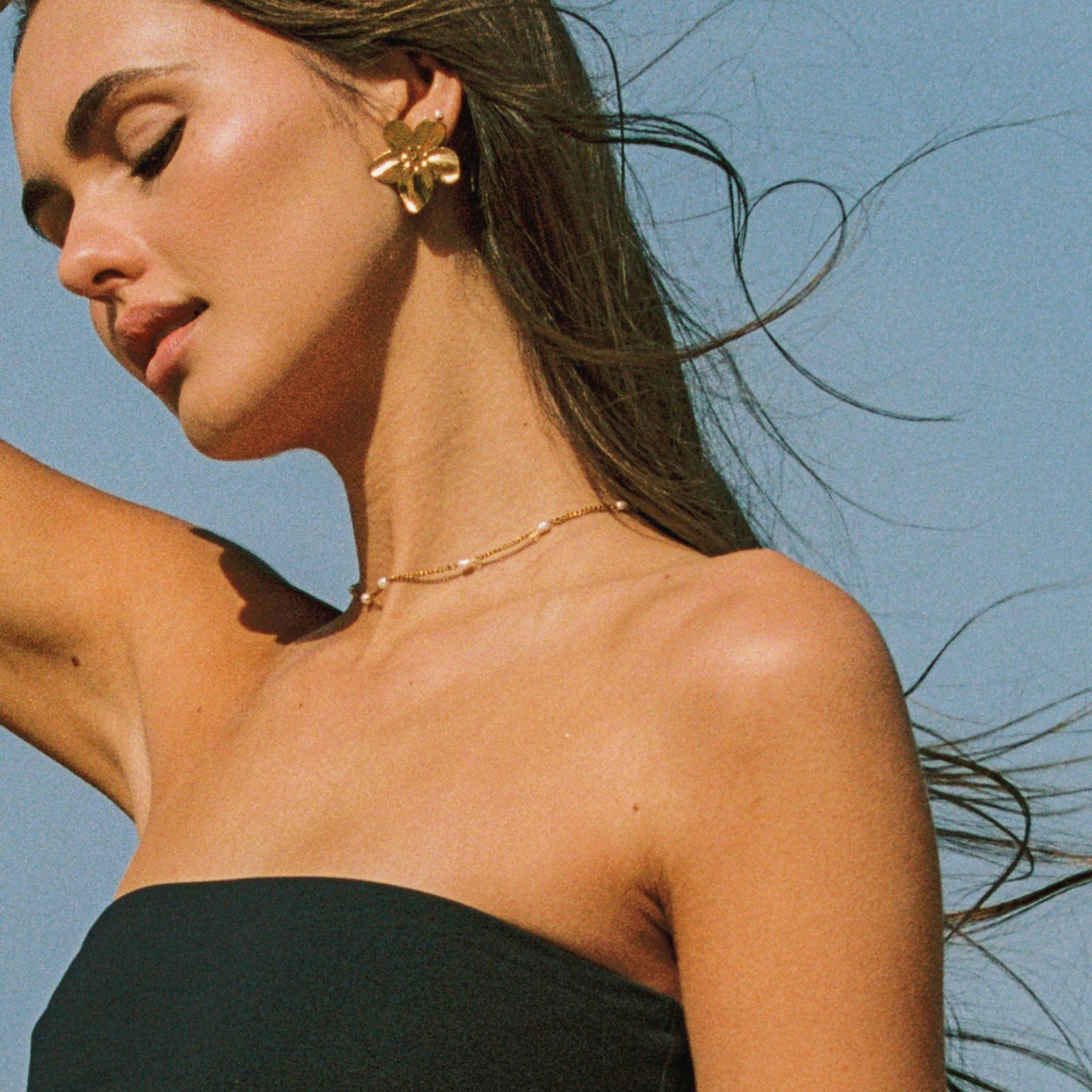 Collier Choker en Perles d'Or Fines