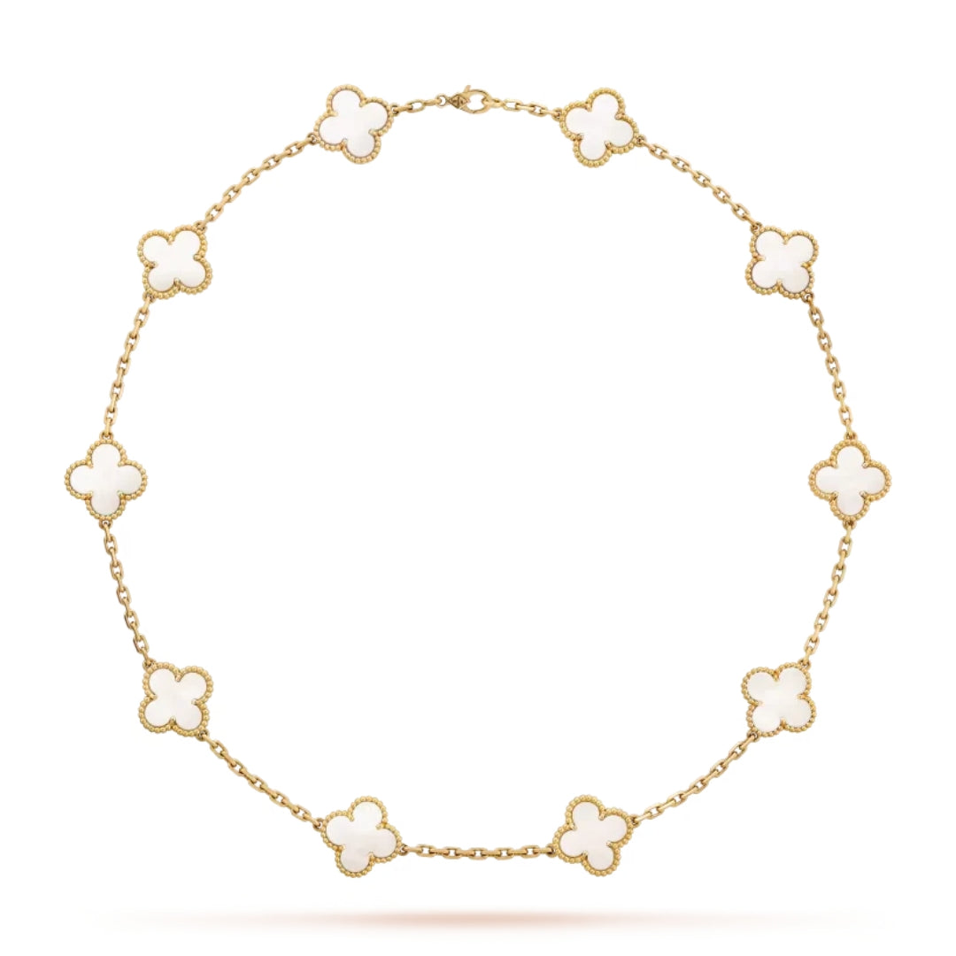 CLOVER | Collier 10 Motifs en Blanc