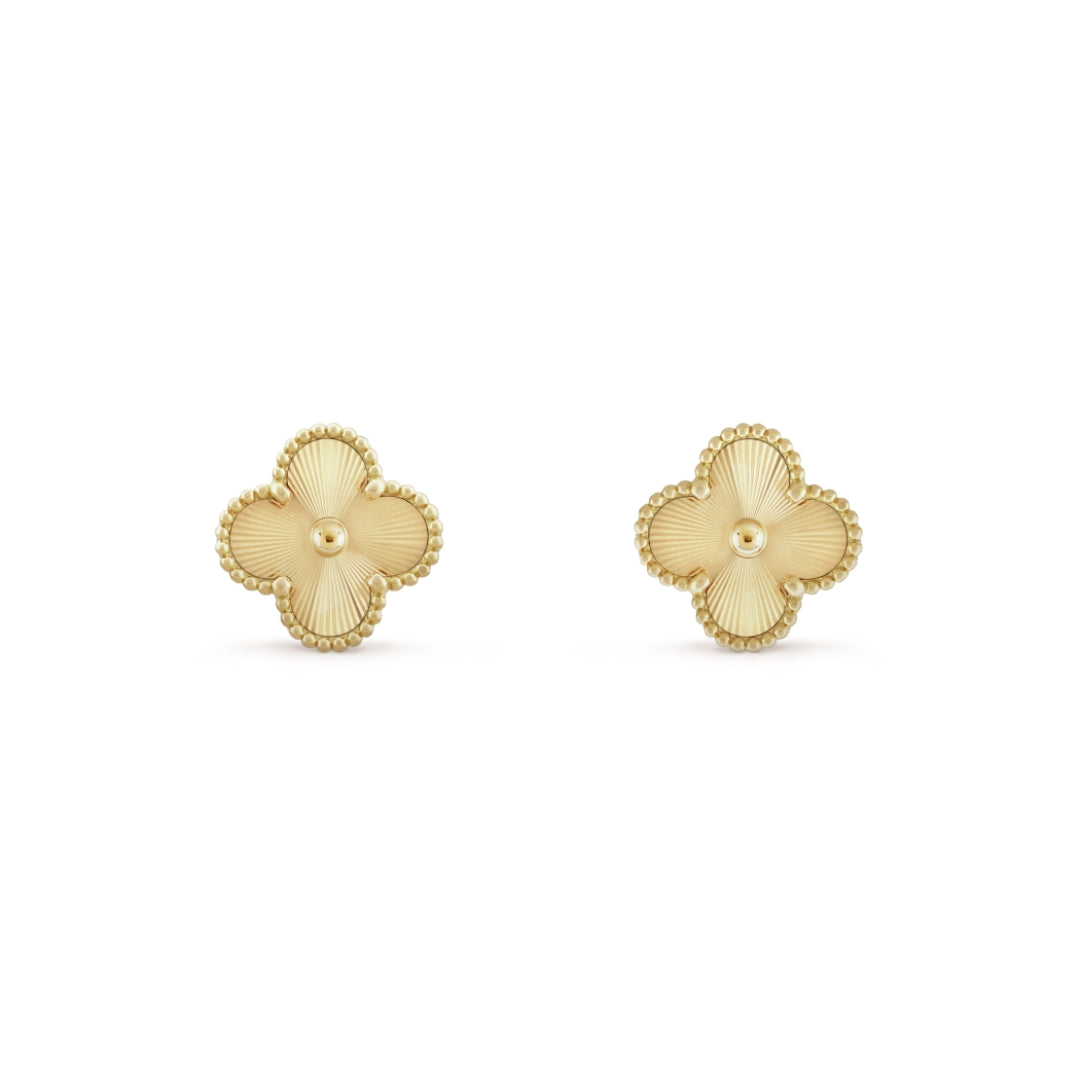 CLOVER | Boucles d'oreilles dorées