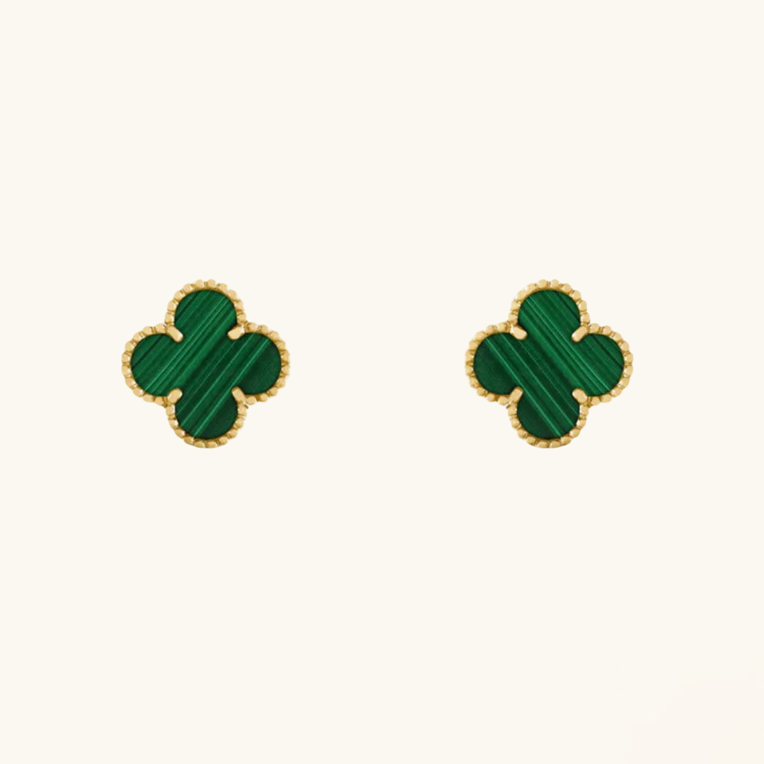 CLOVER | Boucles d'oreilles vertes