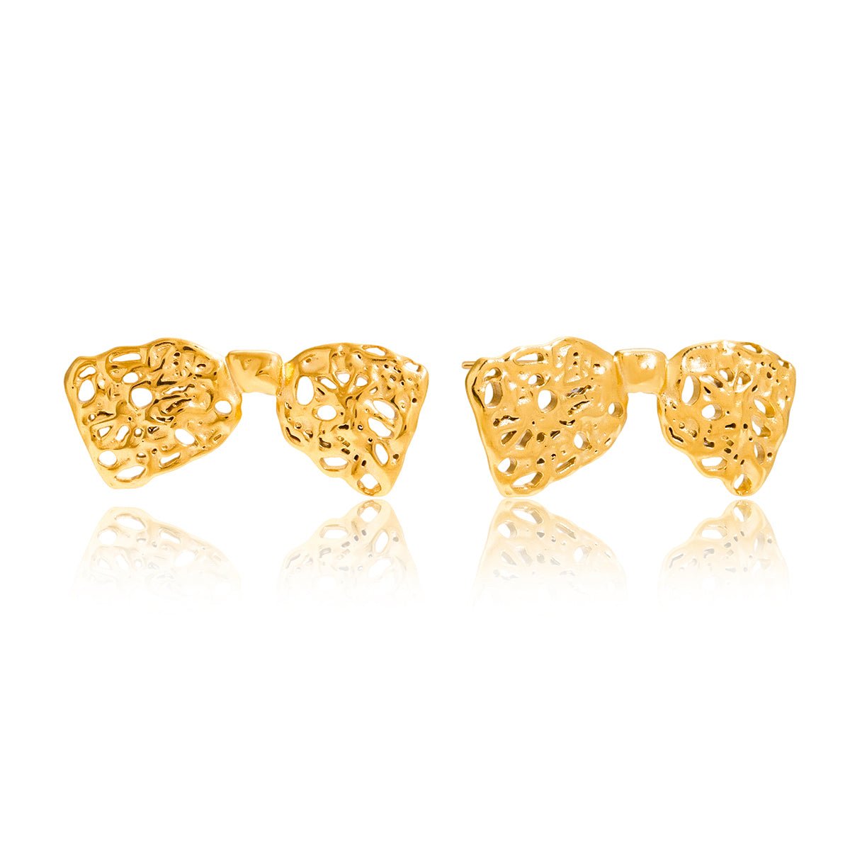 Boucles d'oreilles Corallia Lace Stud | Or 18K