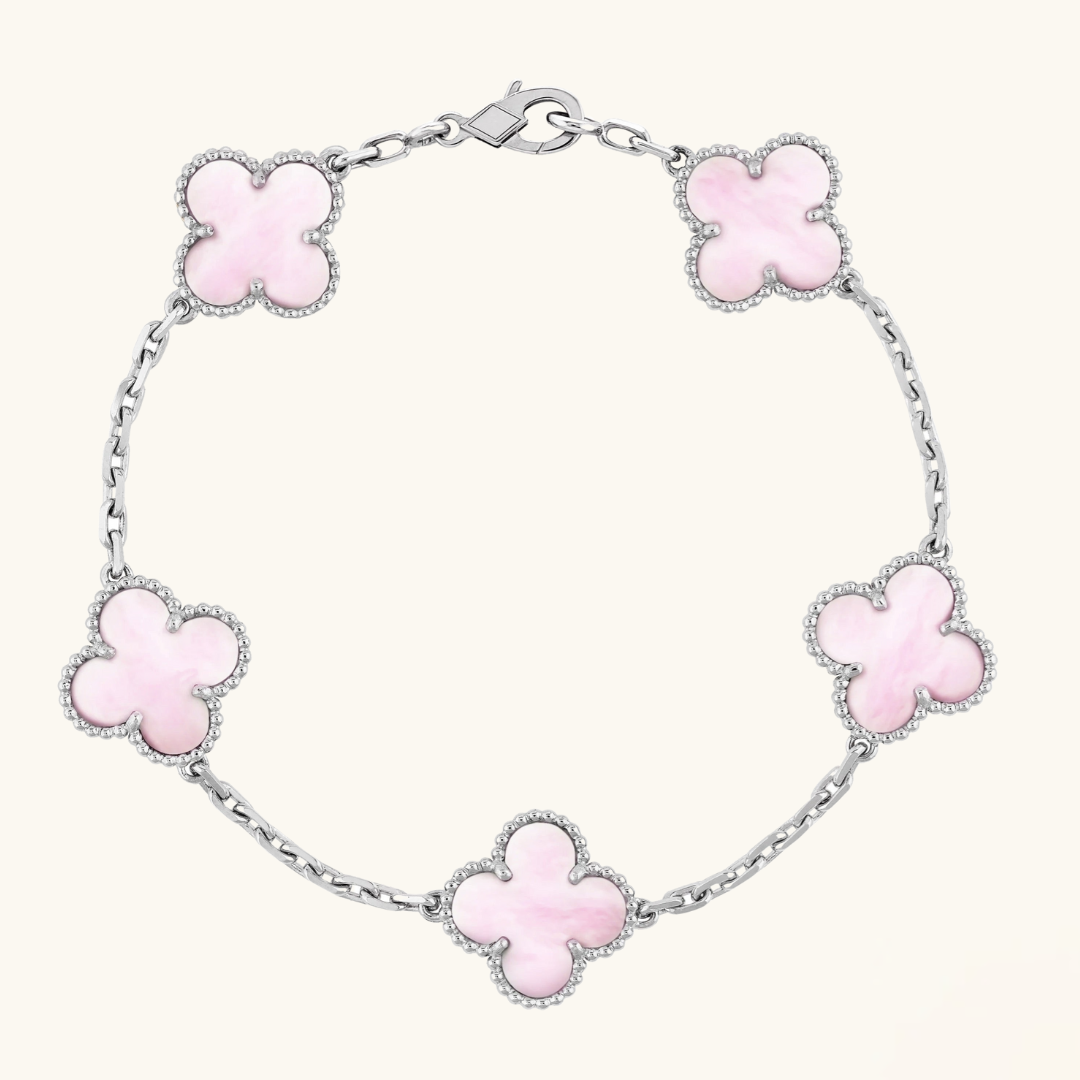 CLOVER | Montre bracelet Rose/Argent