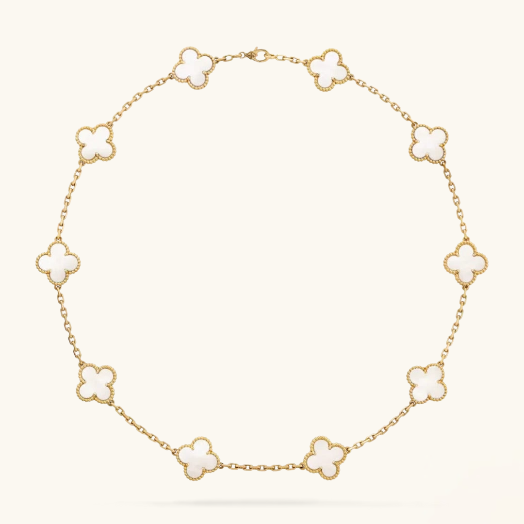 CLOVER | Collier 10 Motifs en Blanc