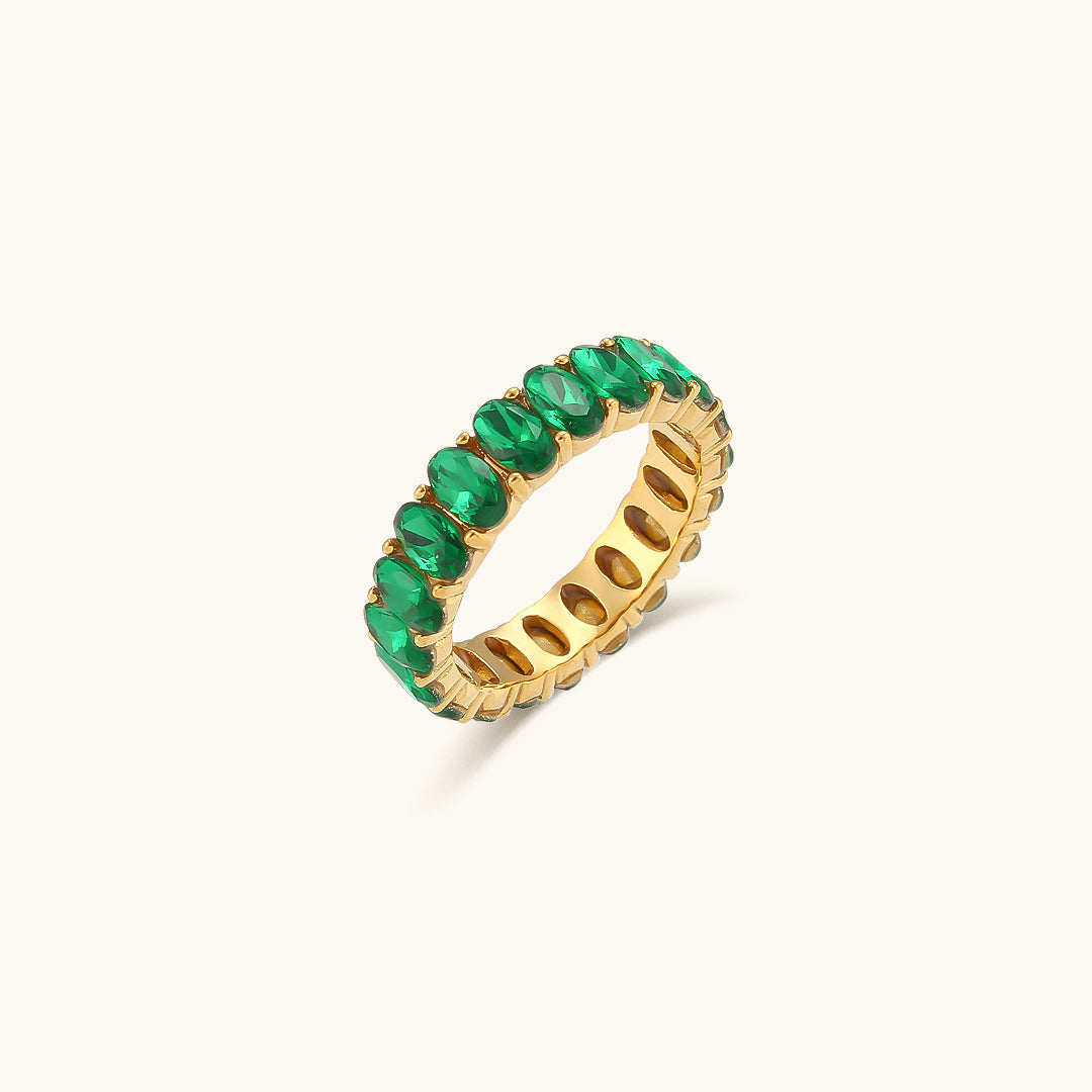 Bague en Or avec Simulants de Diamant Antoinette