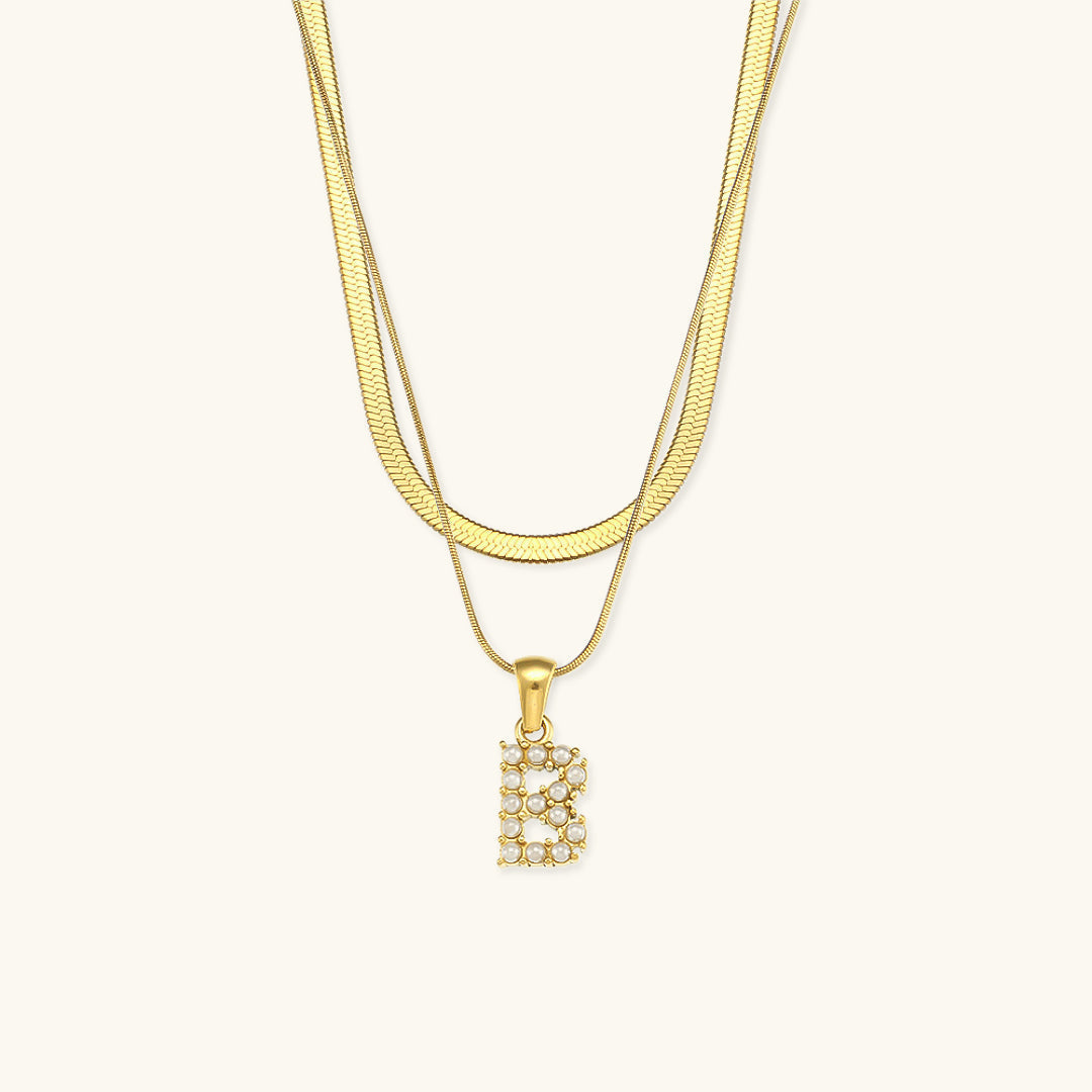 Collier avec lettres initiales Fiona Schicht-Gold