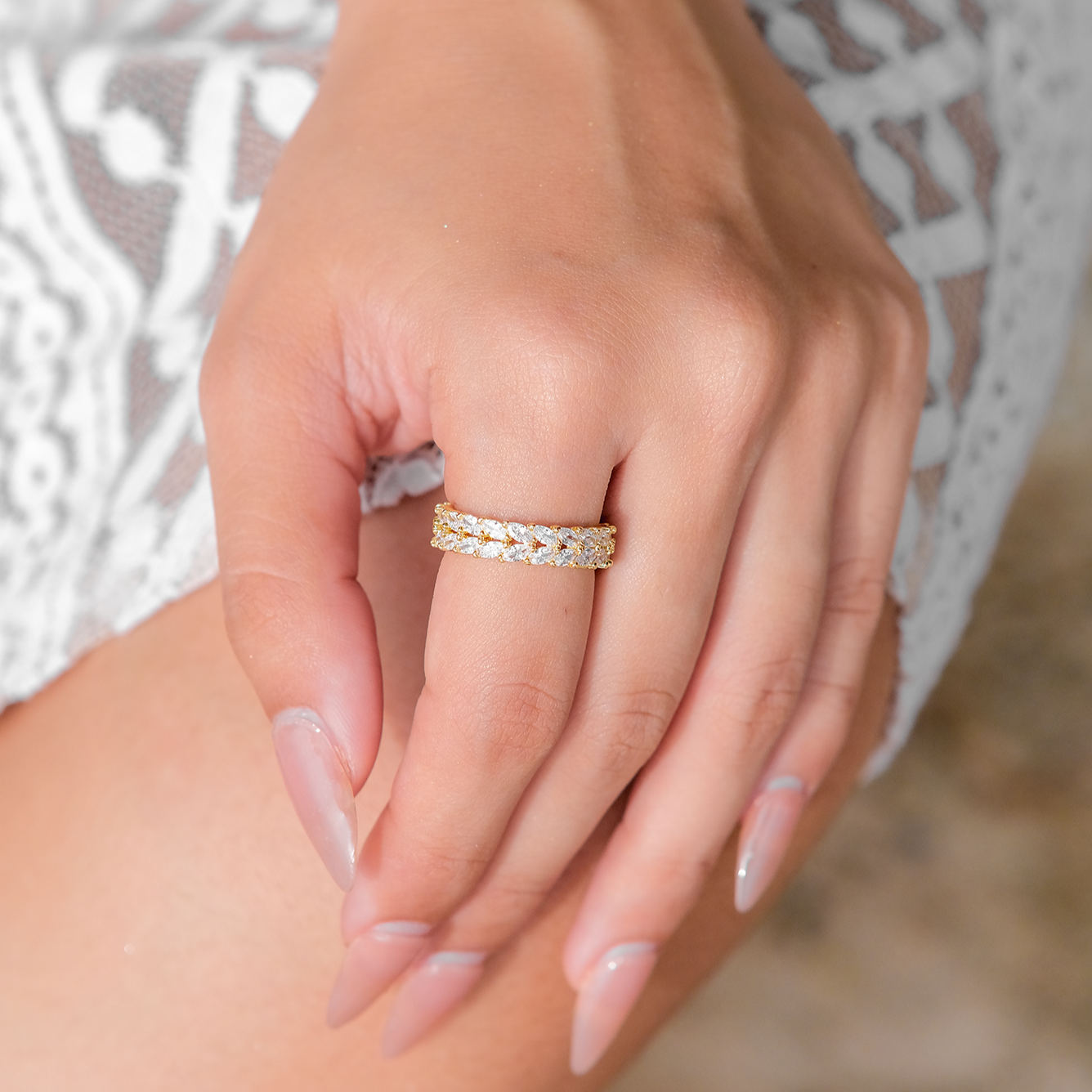 Bague en Or Gemustert Clarisse