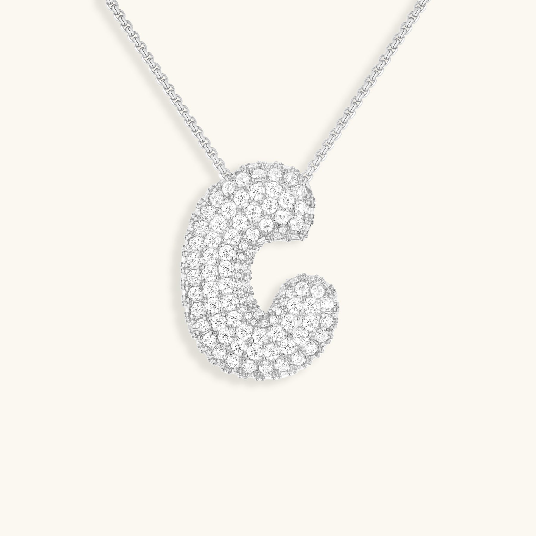 Collier Bubbly Initial-Diamant