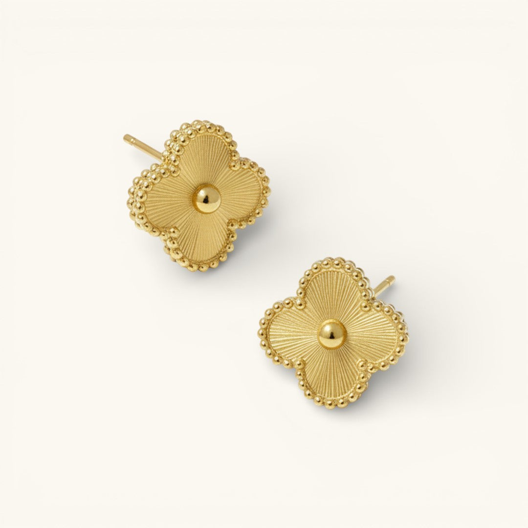 Boucles d'oreilles Trèfle Or