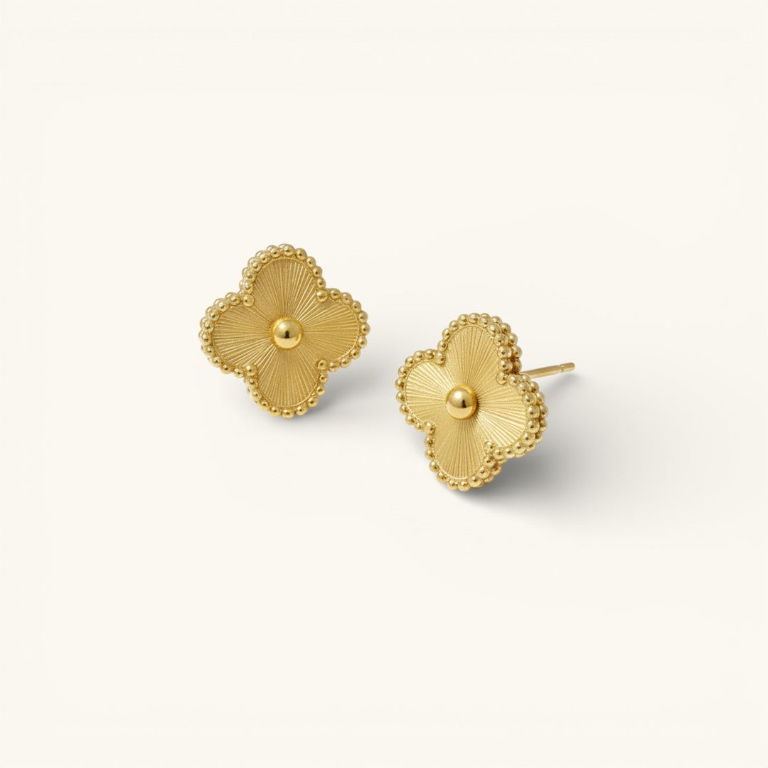 Boucles d'oreilles Trèfle Or
