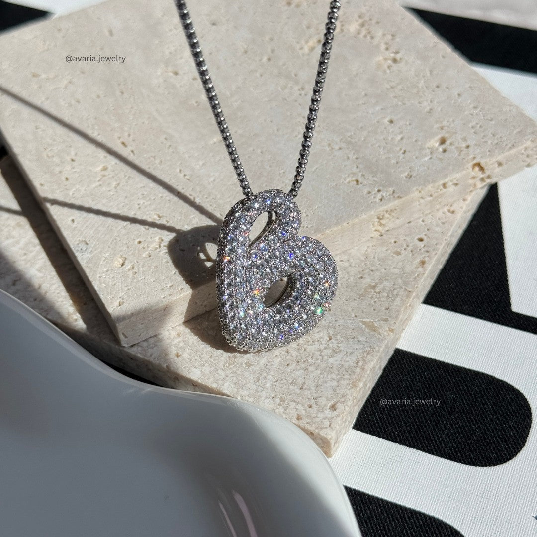 Collier Bubbly Initial-Diamant