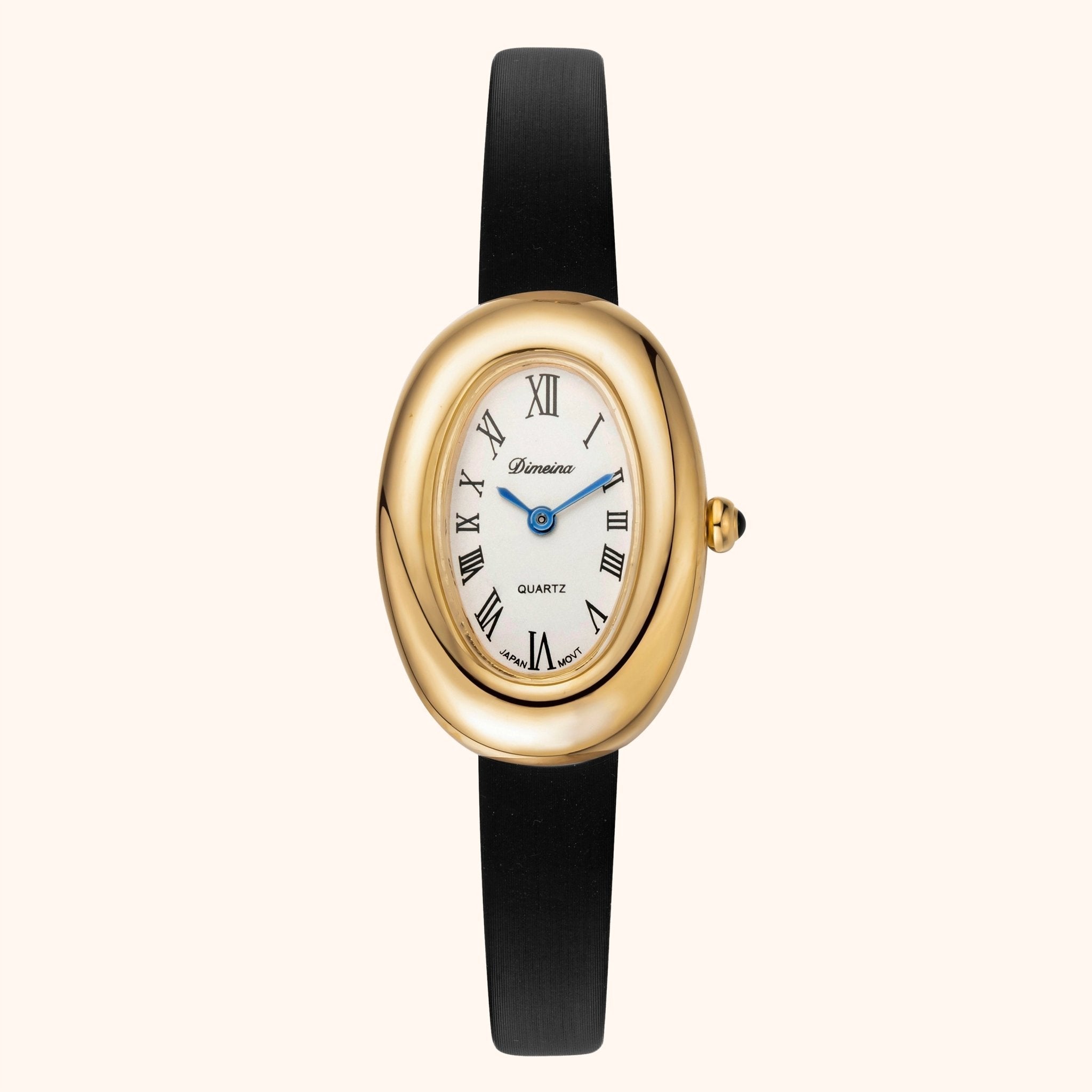 Elvina Zwart Cuir Or