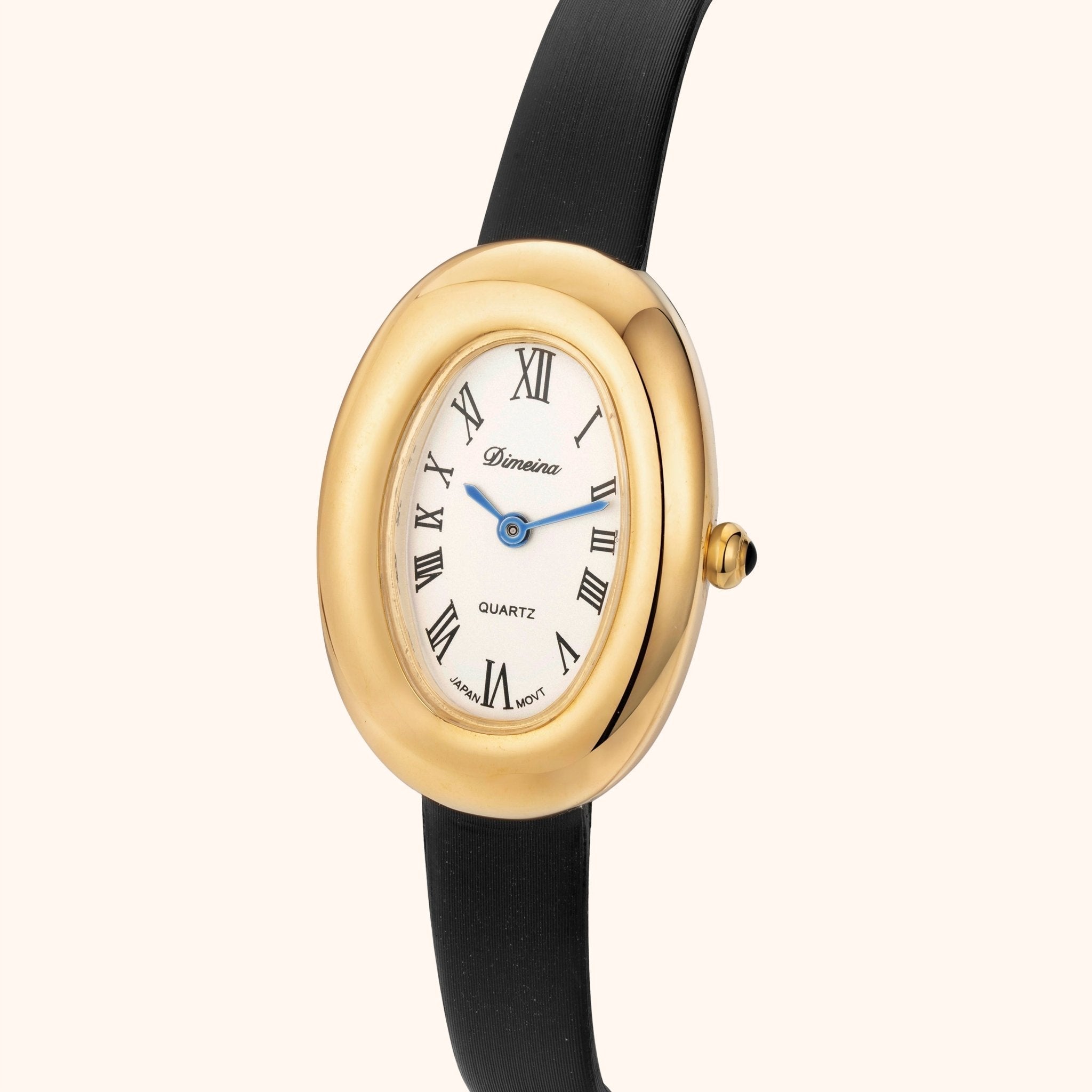 Elvina Zwart Cuir Or
