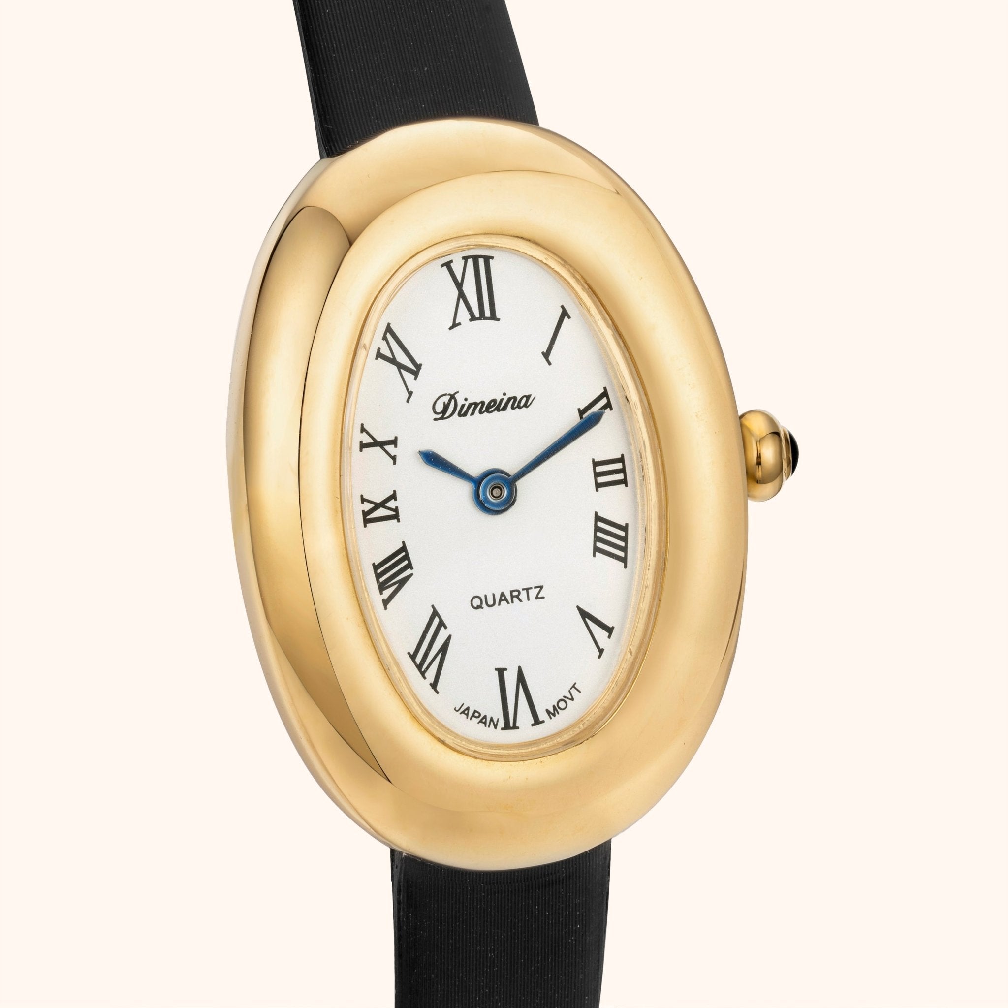 Elvina Zwart Cuir Or