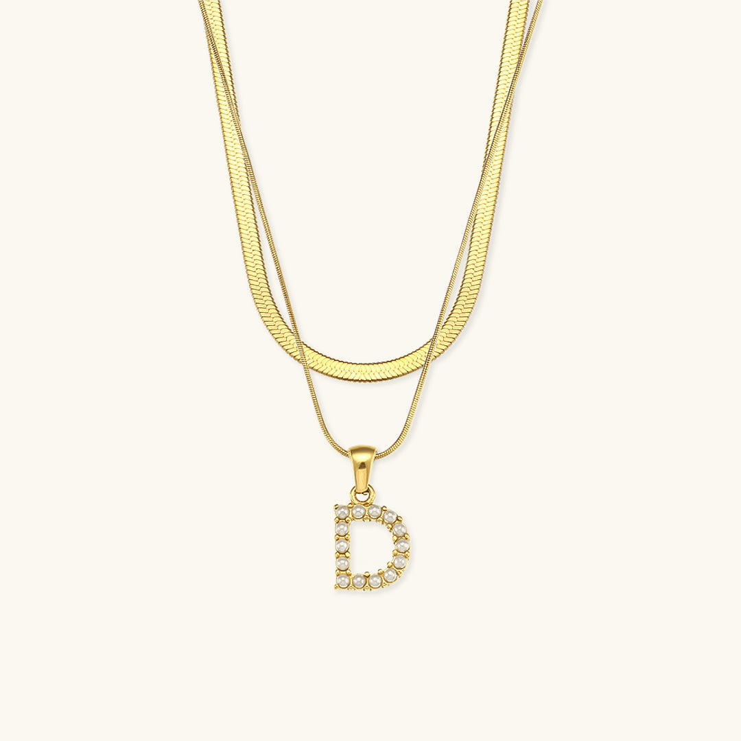 Collier avec lettres initiales Fiona Schicht-Gold