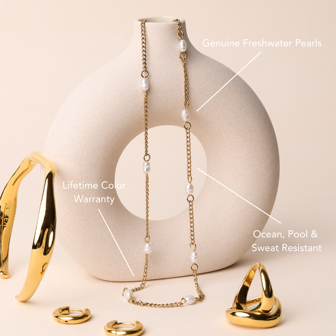 Collier Choker en Perles d'Or Fines