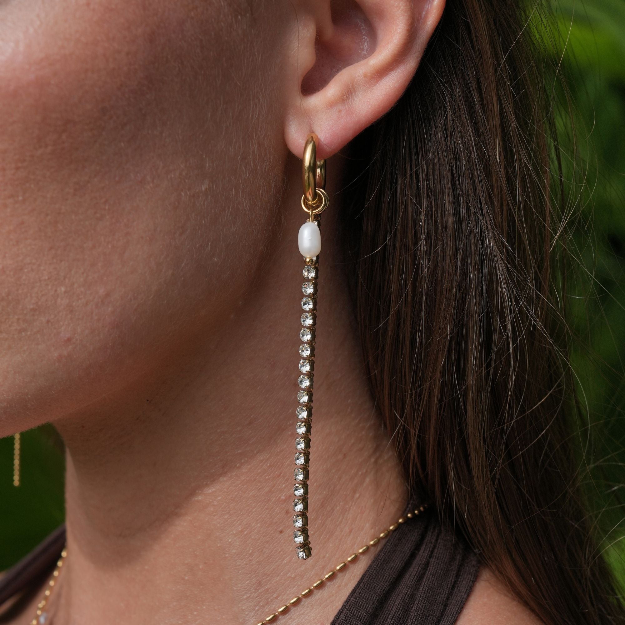 Boucles d'Oreilles Suspendues Mirabel | Or 18K