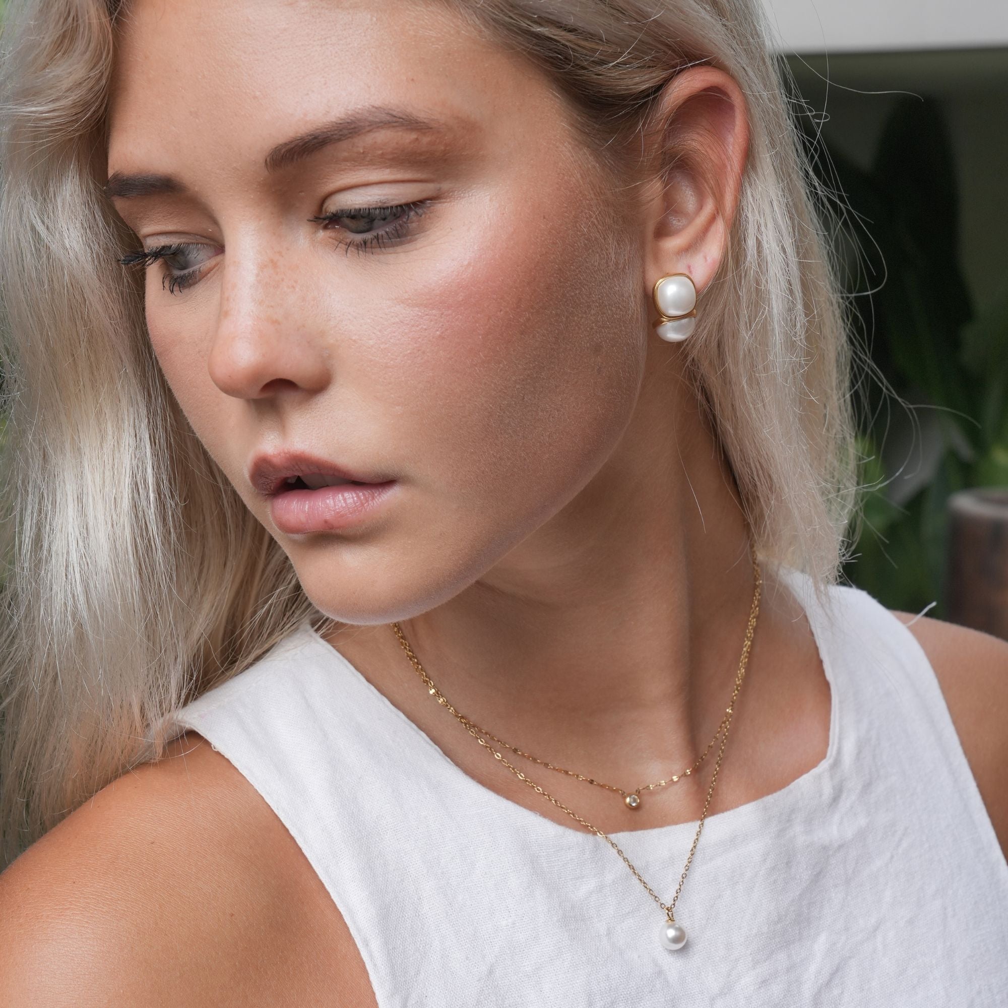 Boucles d'oreilles Valine | Or 18K