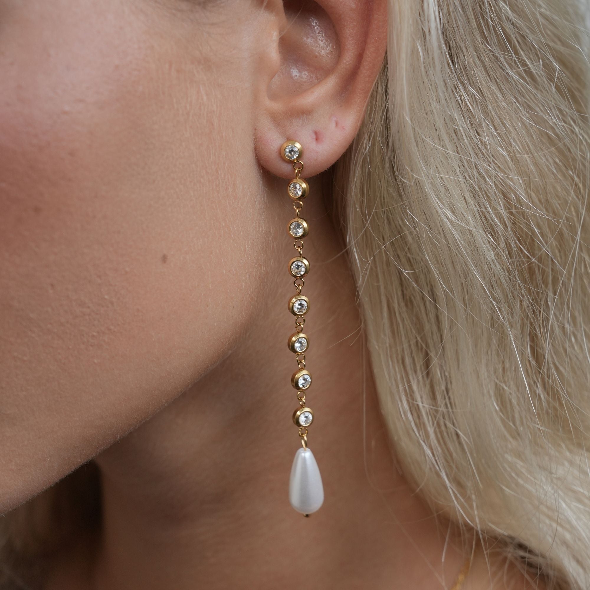 Boucles d'oreilles goutte Althena | Or 18K