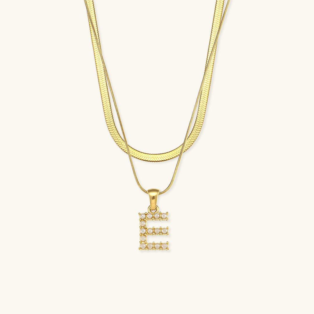 Collier avec lettres initiales Fiona Schicht-Gold
