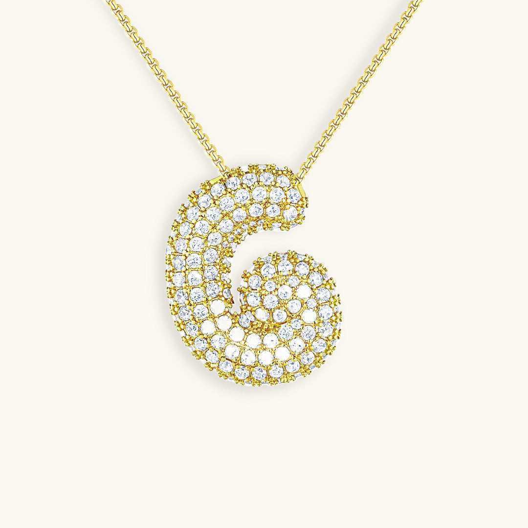 Collier Bubbly Initial-Diamant