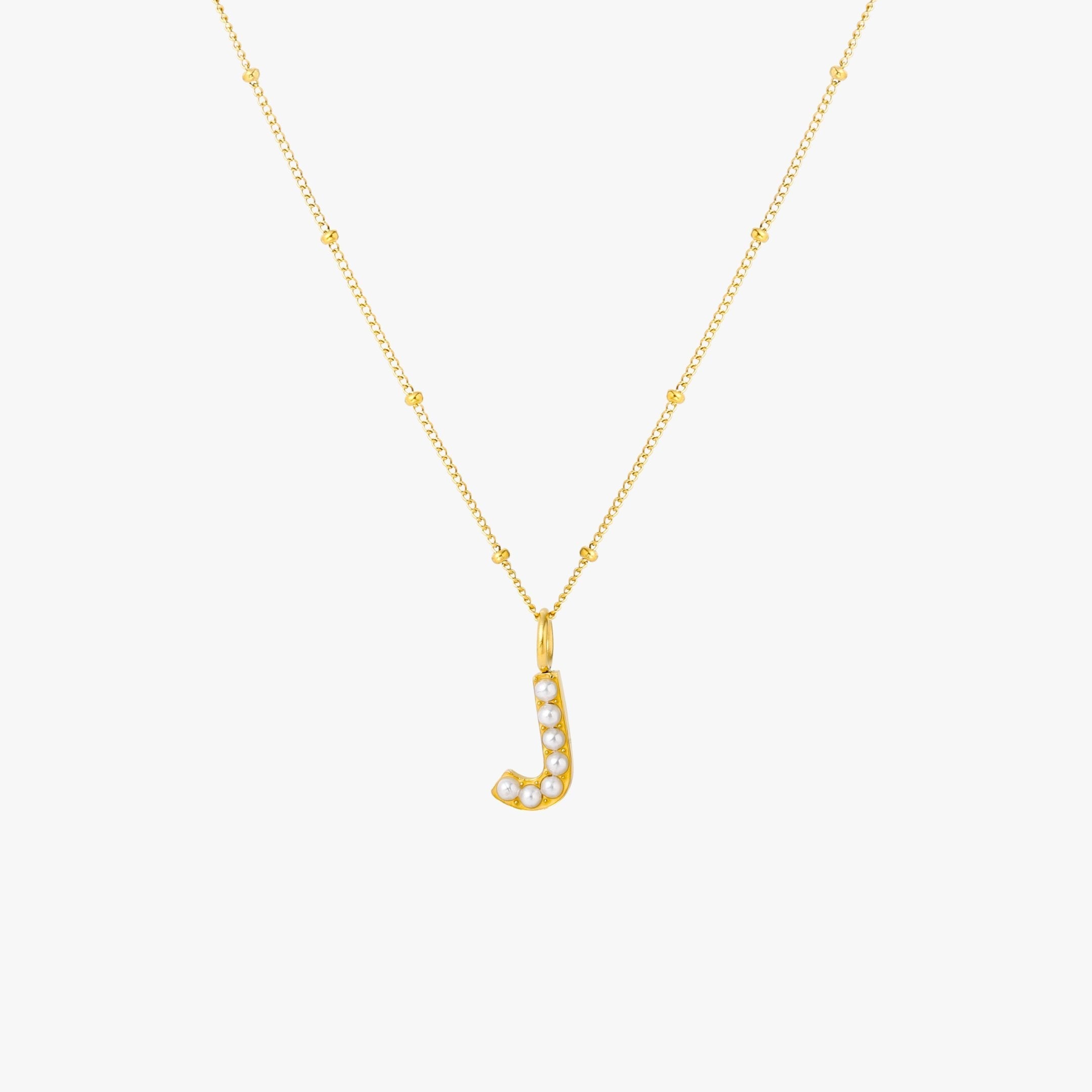 Collier avec initiales en perles