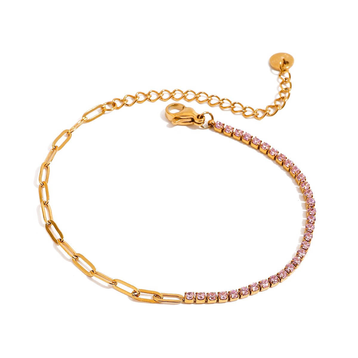 Bracelet chaîne Valen Blush en or 18K