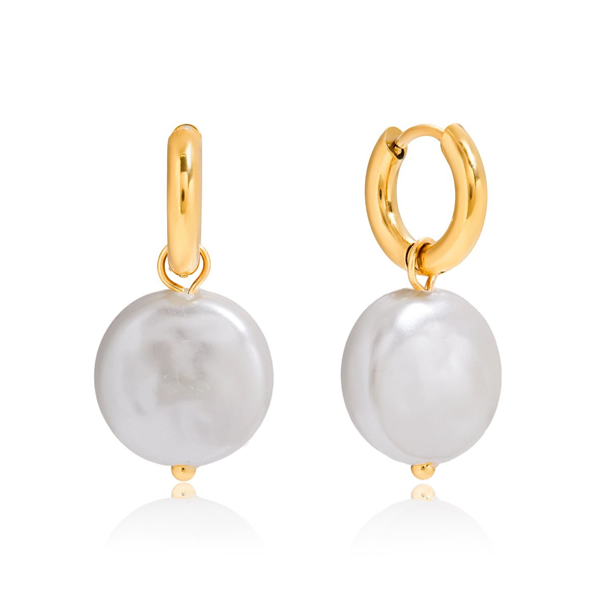 Boucles d'oreilles créoles Serilda Münze | Or 18K