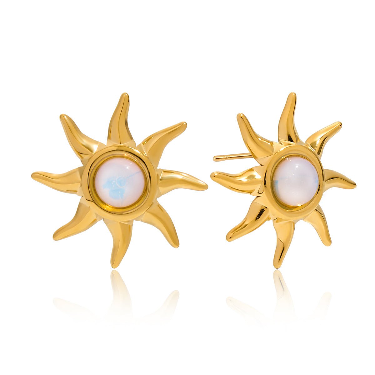 Clara Sunburst Studs | Or 18K