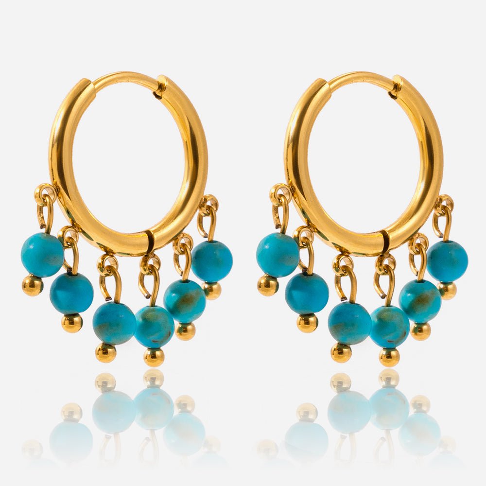 Boucles d'oreilles Maris Hoop | Or 18K