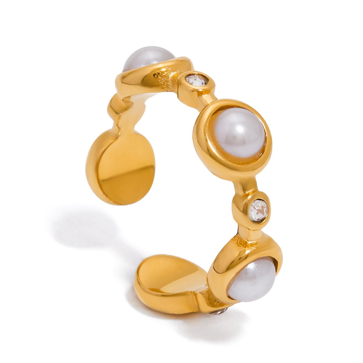 Bague Manchet Ayana Parel | Or 18K