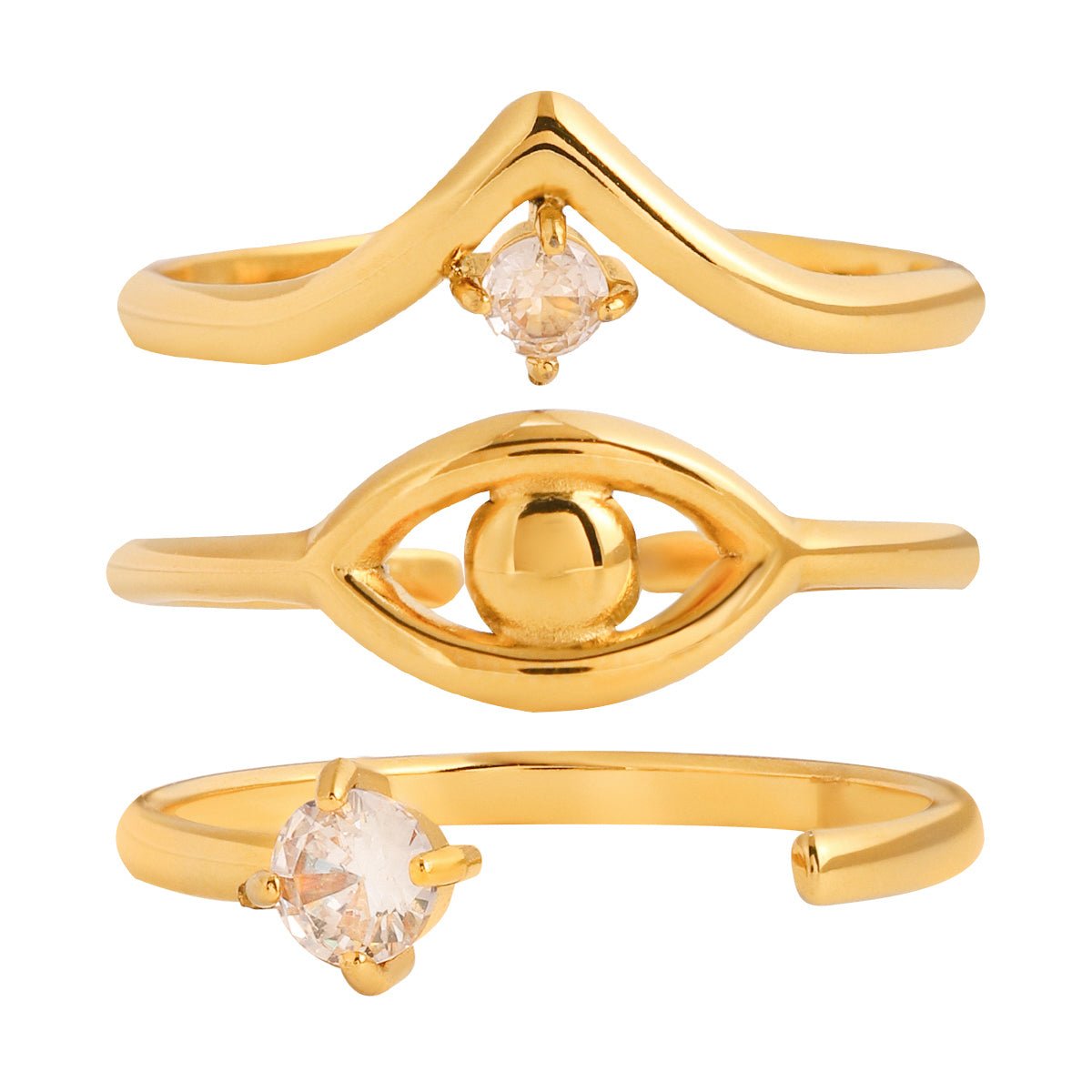Zelina Anneaux Empilables | Or 18K