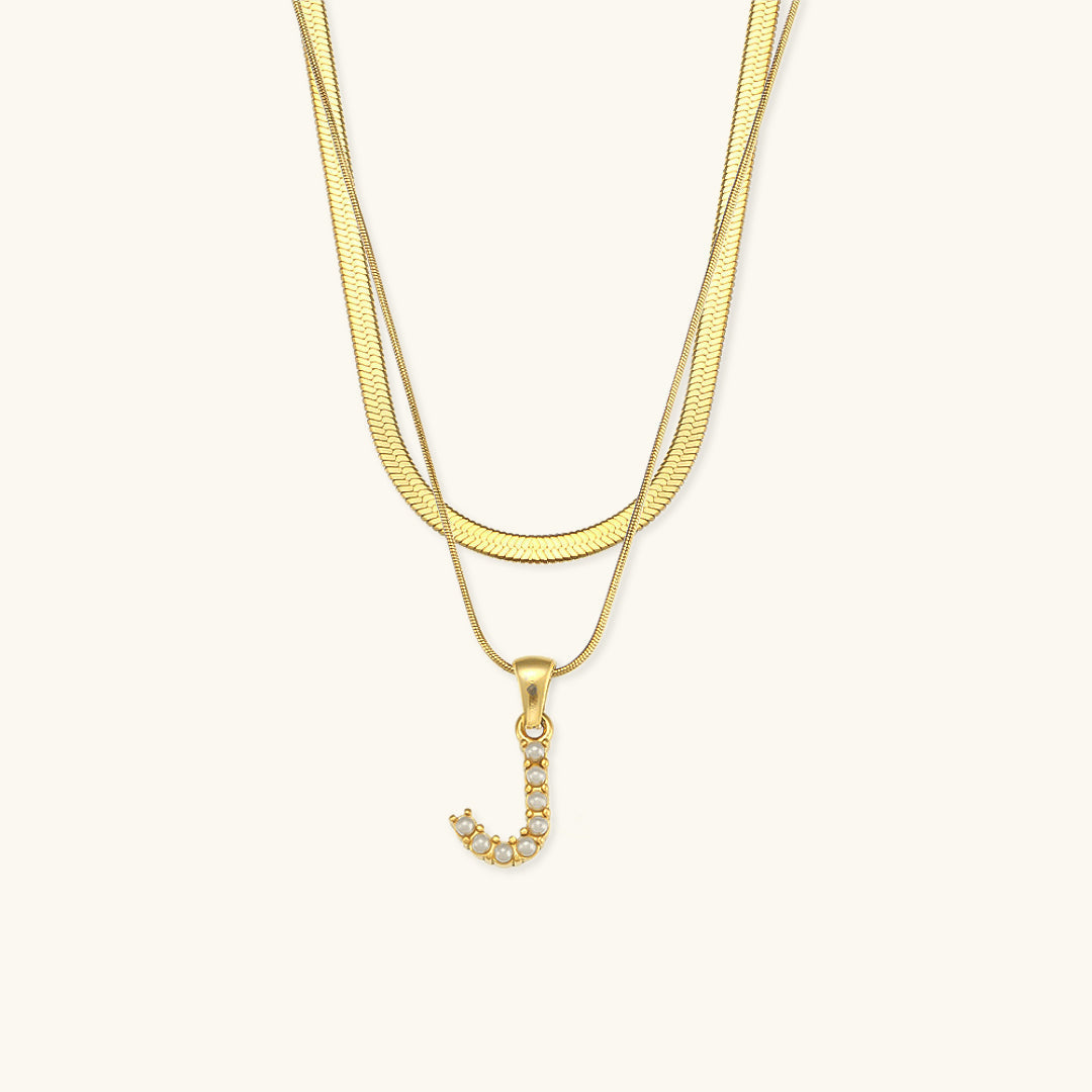 Collier avec lettres initiales Fiona Schicht-Gold