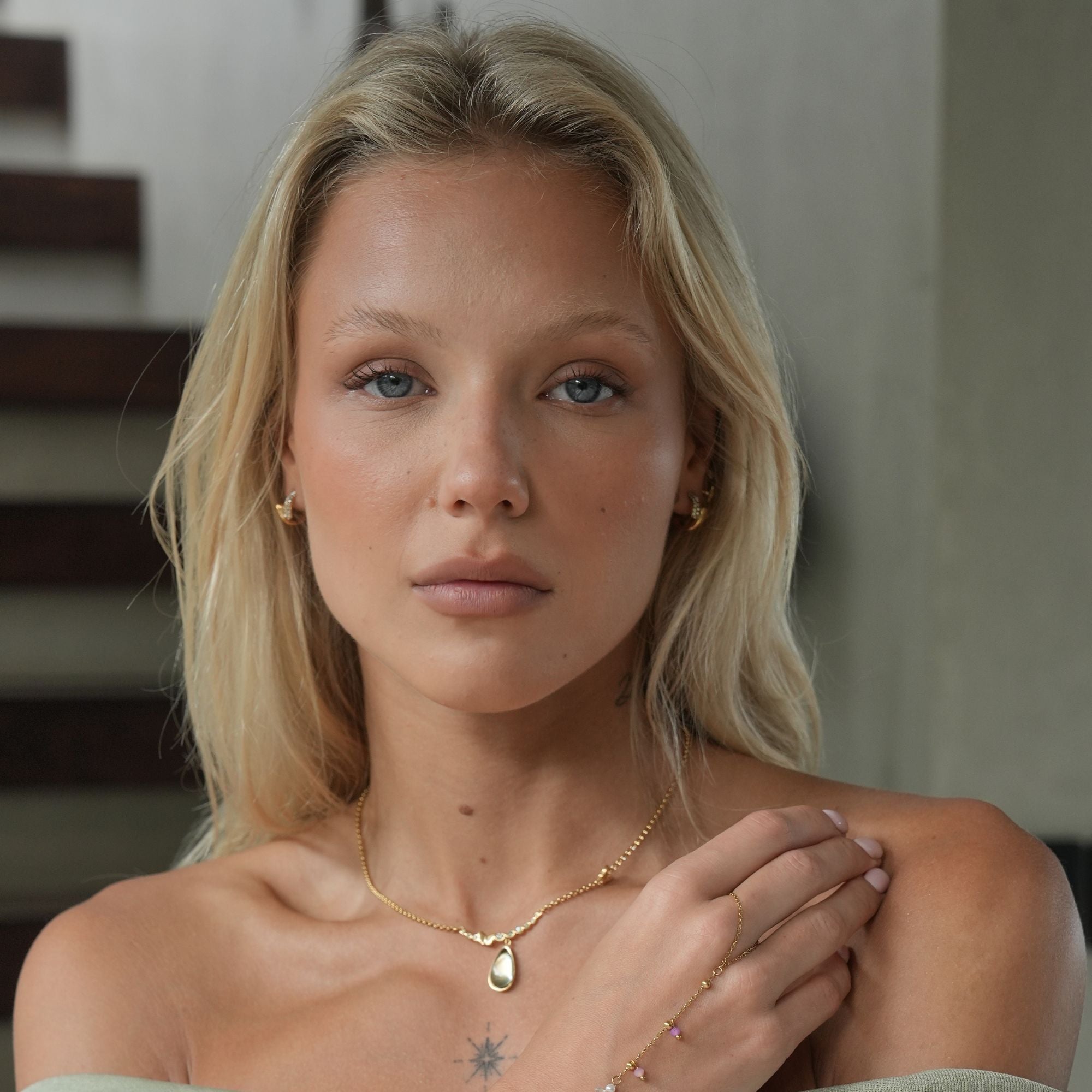 Boucles d'oreilles Kaila Hoop | Or 18K