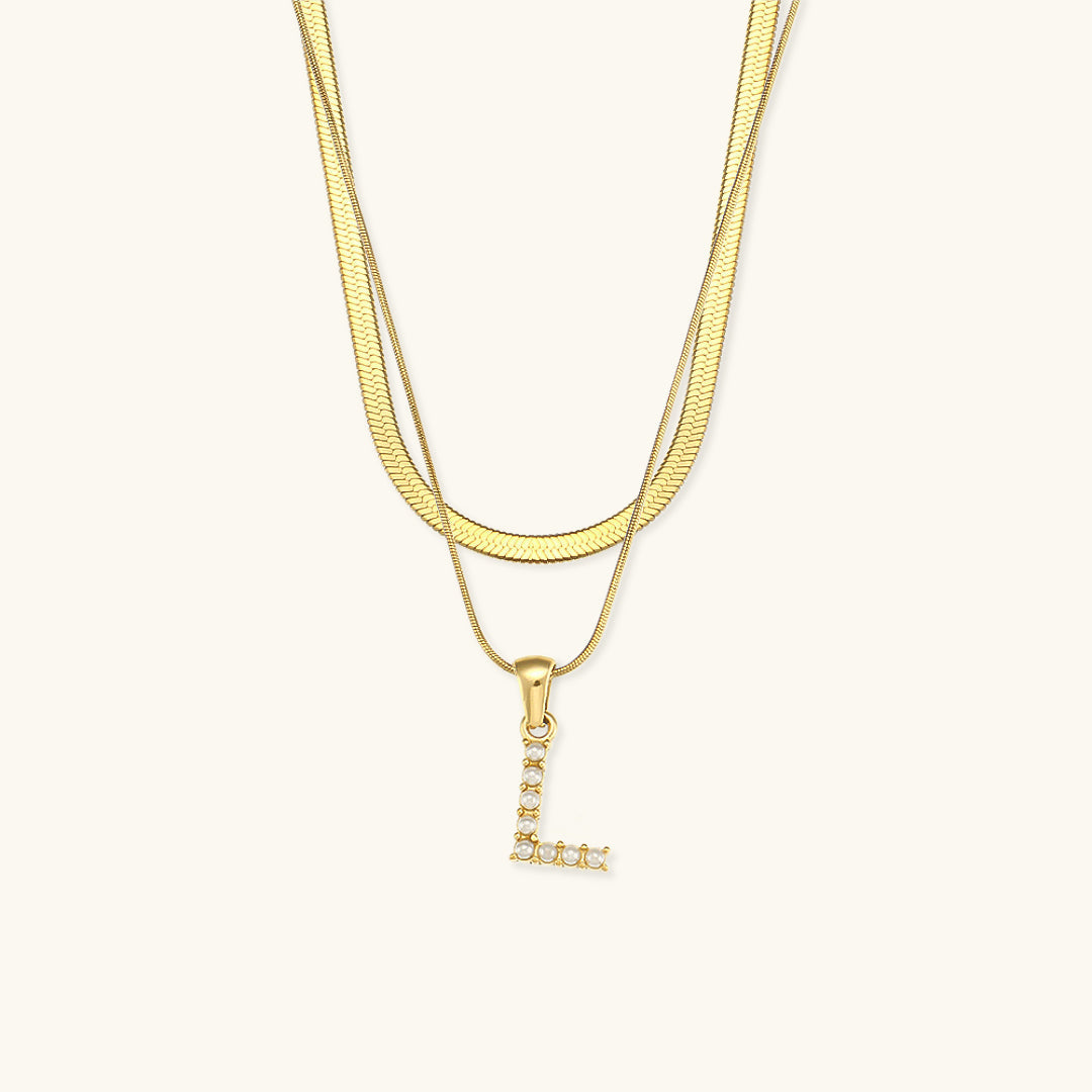 Collier avec lettres initiales Fiona Schicht-Gold