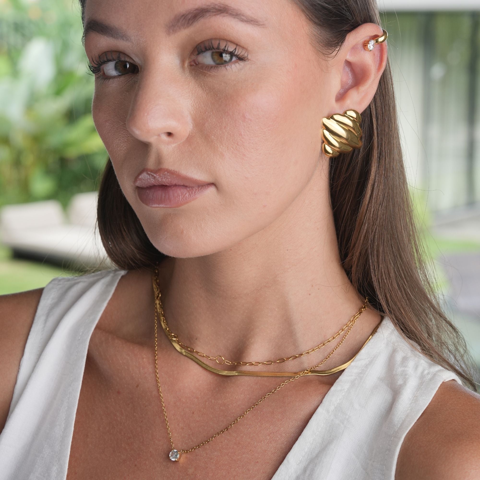 Azelora Réchauffeurs d'oreilles en or 18K
