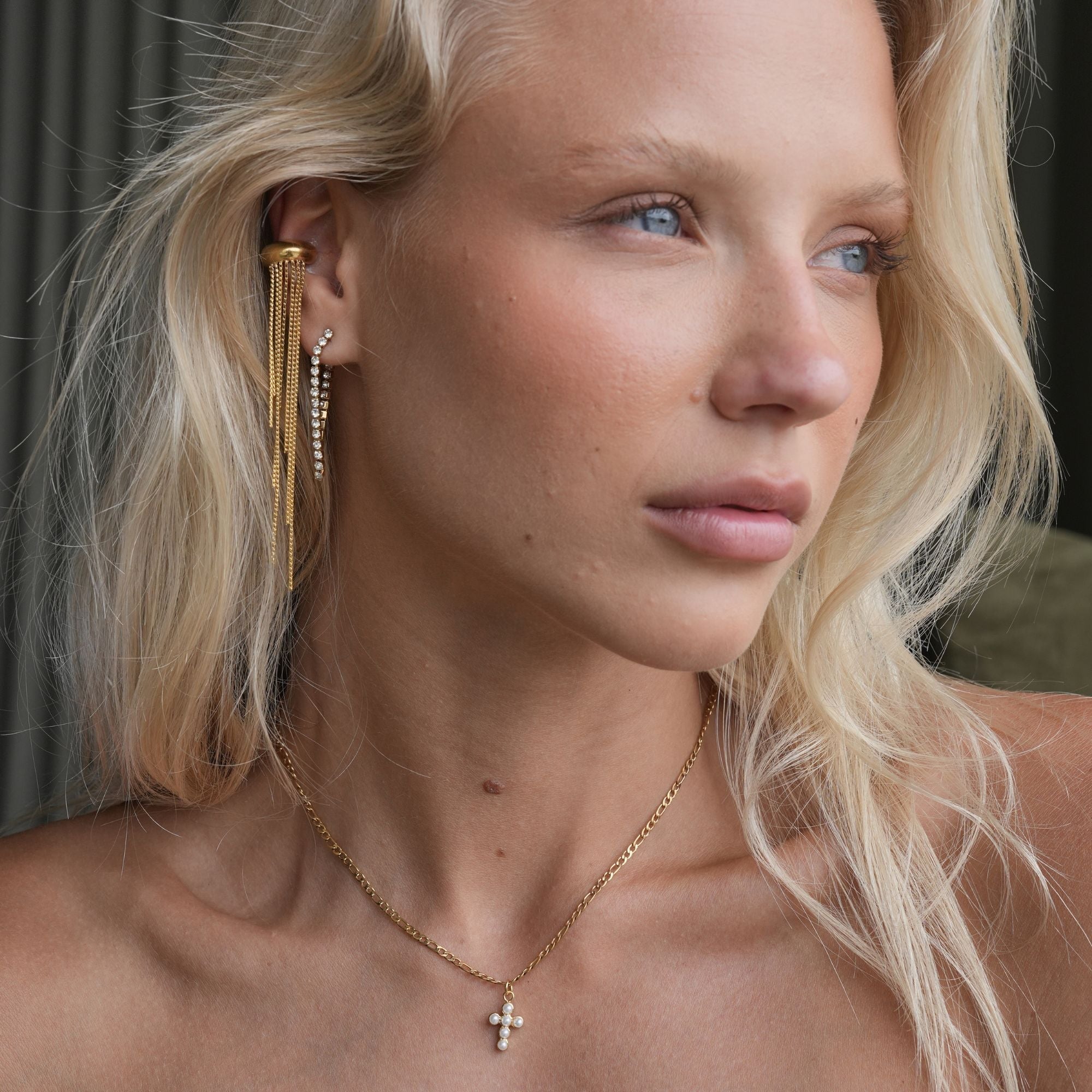 Boucles d'oreilles pendantes Virelle | Or 18K