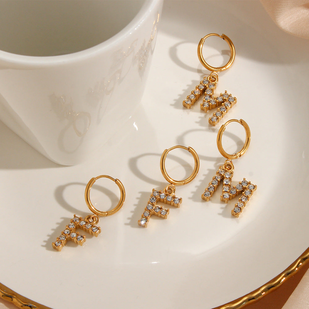 Boucles d'oreilles Initiales Wilhemina