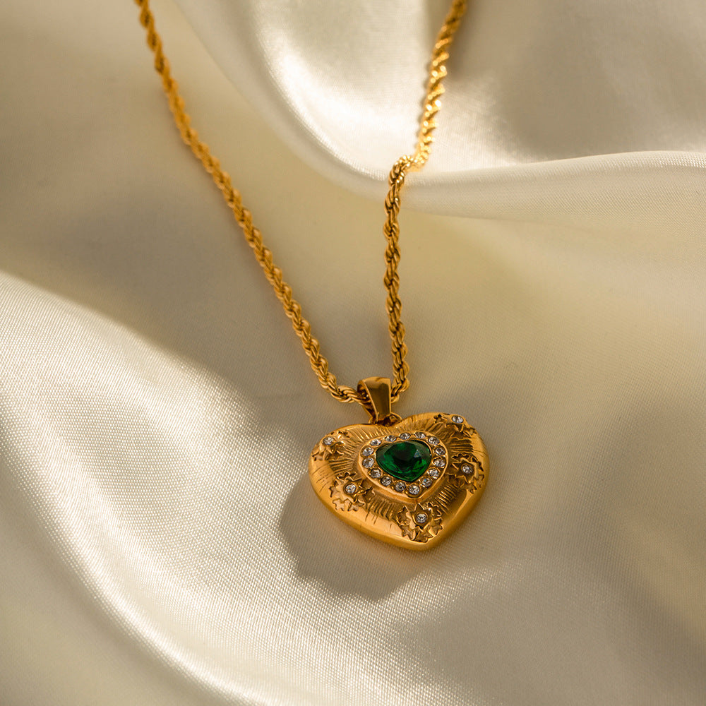 Collier en cœur Caelus Gold