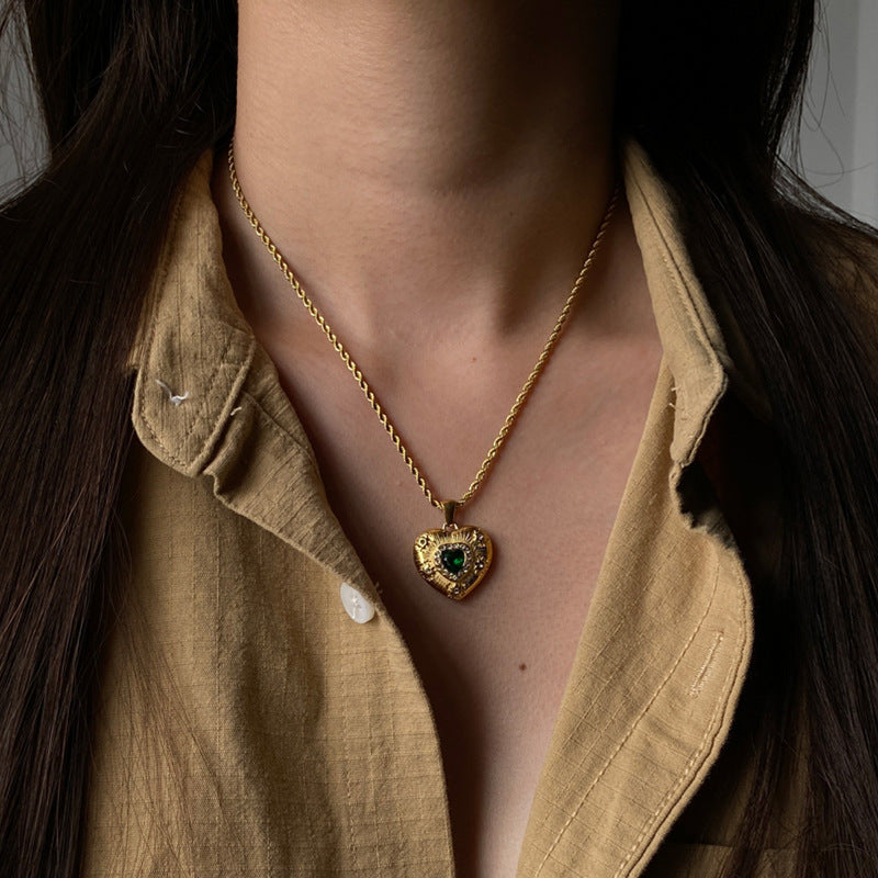 Collier en cœur Caelus Gold