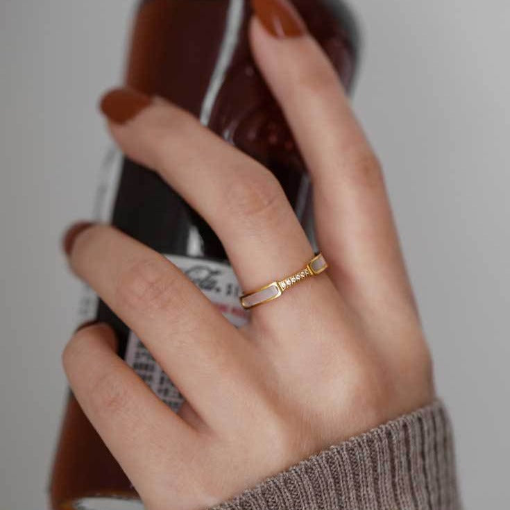 Bague en Or avec Diamant-Simulant Gabrielle
