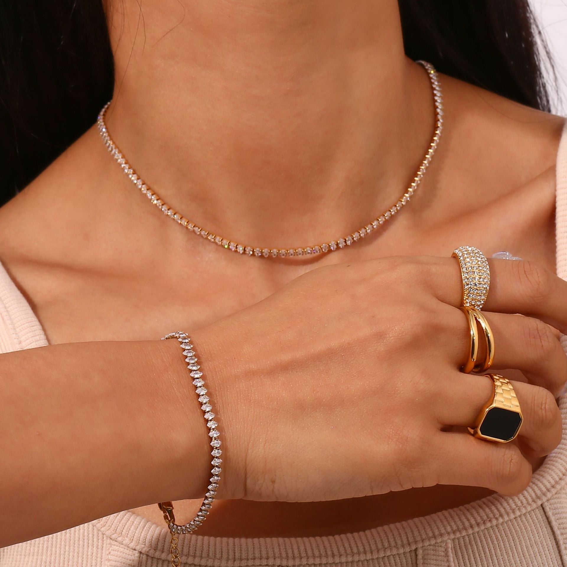 Collier de tennis Wisteria Diamant