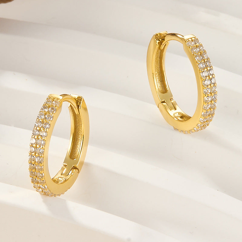 Boucles d'oreilles Cathy Paved Hoop
